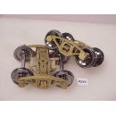 409 - trucks, Barber Bettendorf caboose, swing-motion, 5'-6" WB, 33" whls., sprung, working journal lids, single insulated, full brake detail - Pkg. 1 pair